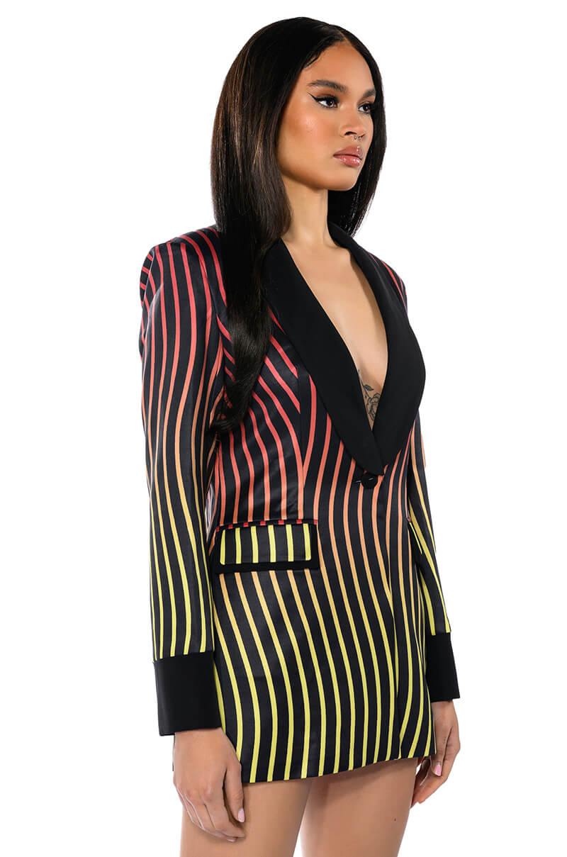 SUNSET ROAD STRIPE BLAZER