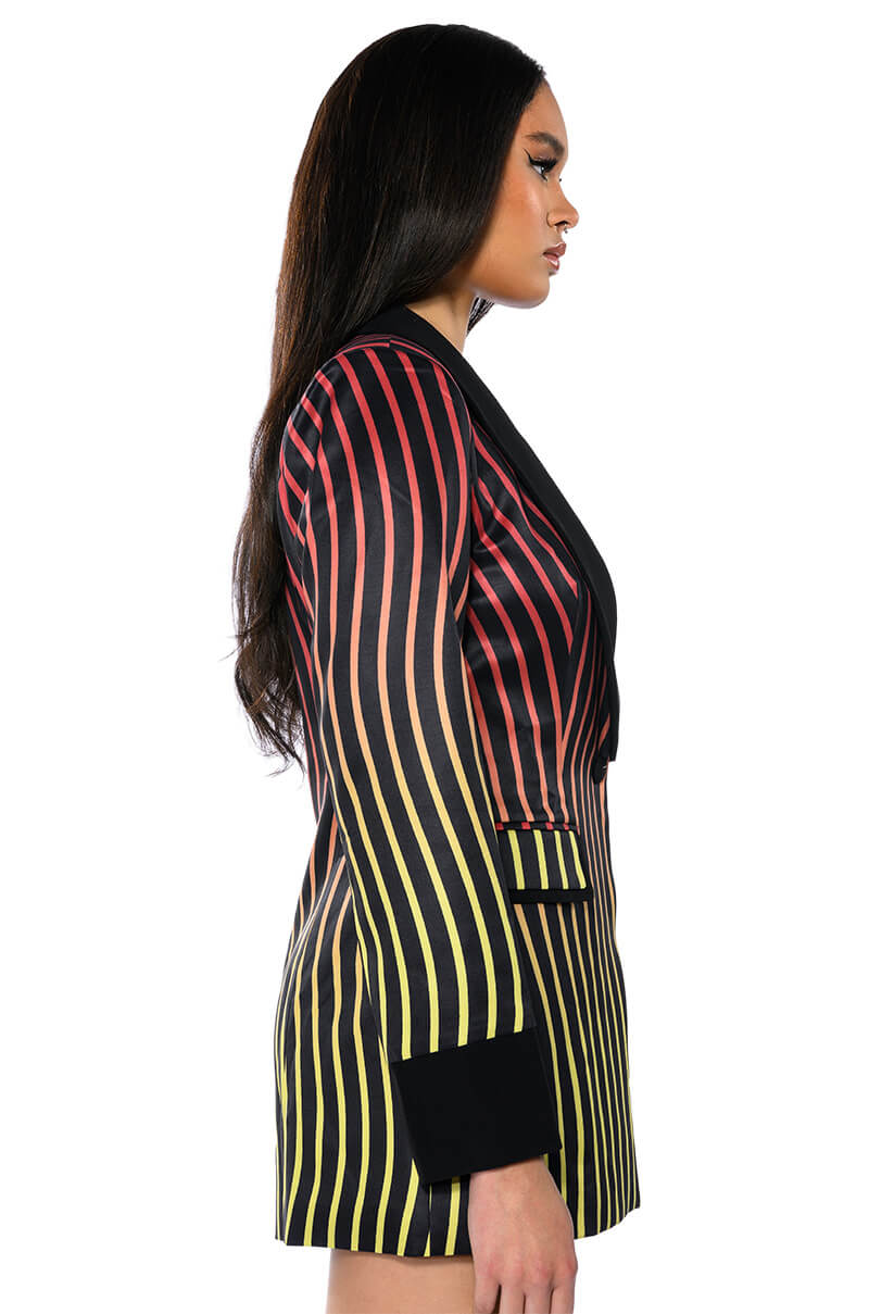 SUNSET ROAD STRIPE BLAZER