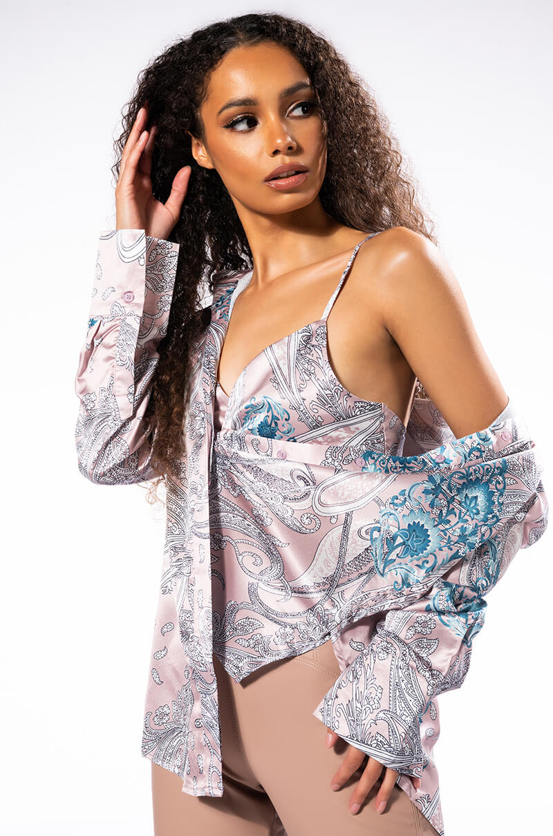 SURE THING BUTTON UP BLOUSE