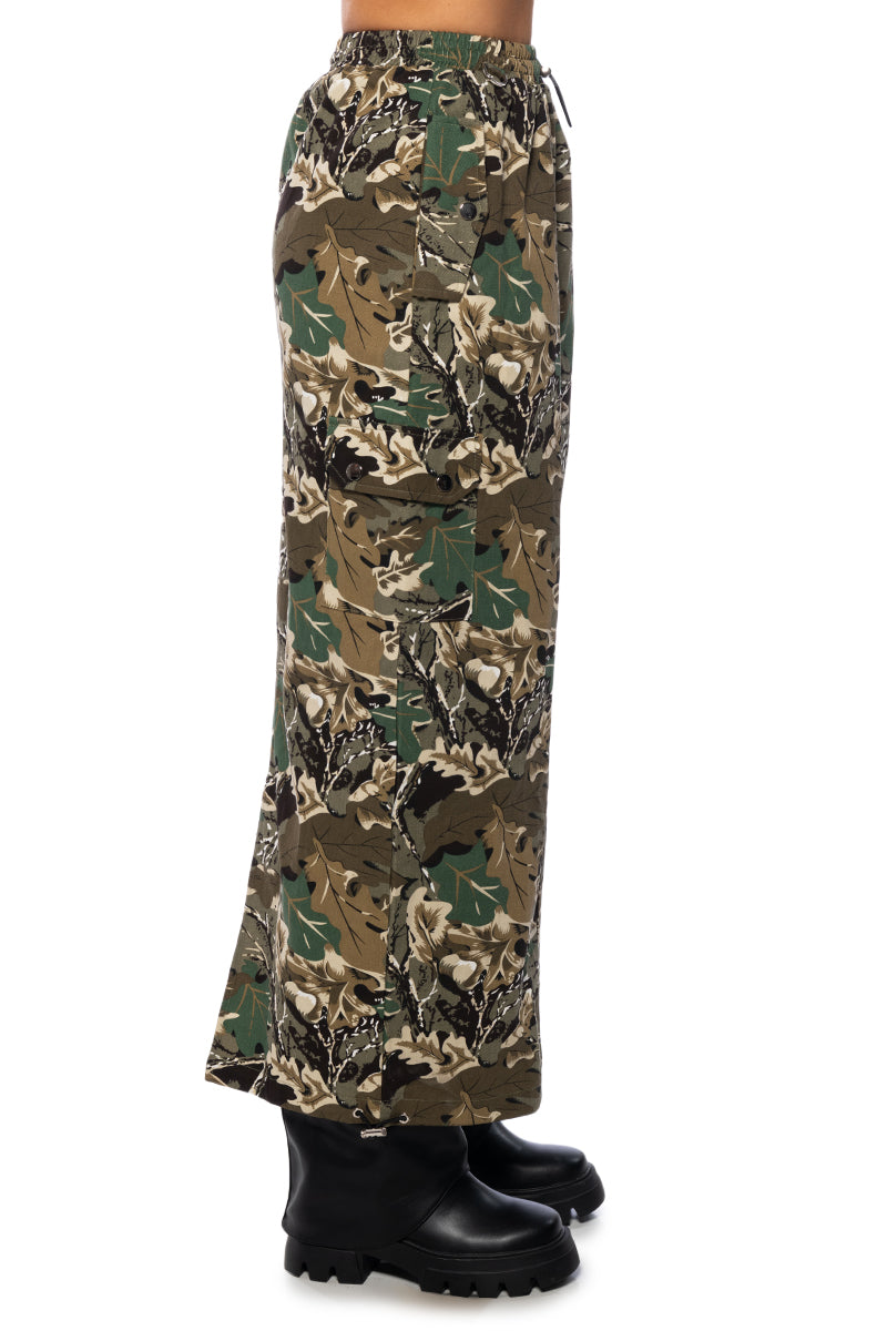 SURVIVAL MODE CAMO MAXI SKIRT