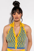 SYDNEY HALTER NECK KNIT CROP TOP