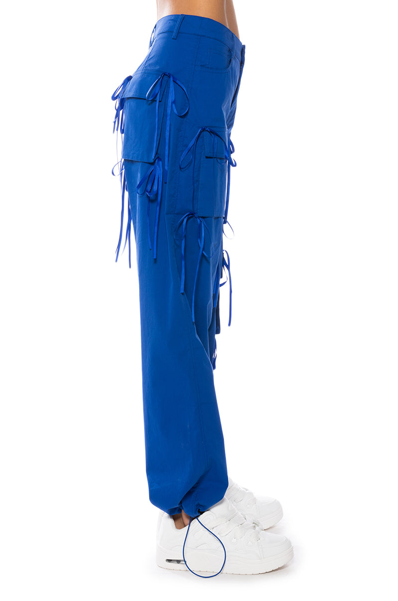 TALK OF THE TOWN ASYMMETRICAL CARGO PANT
