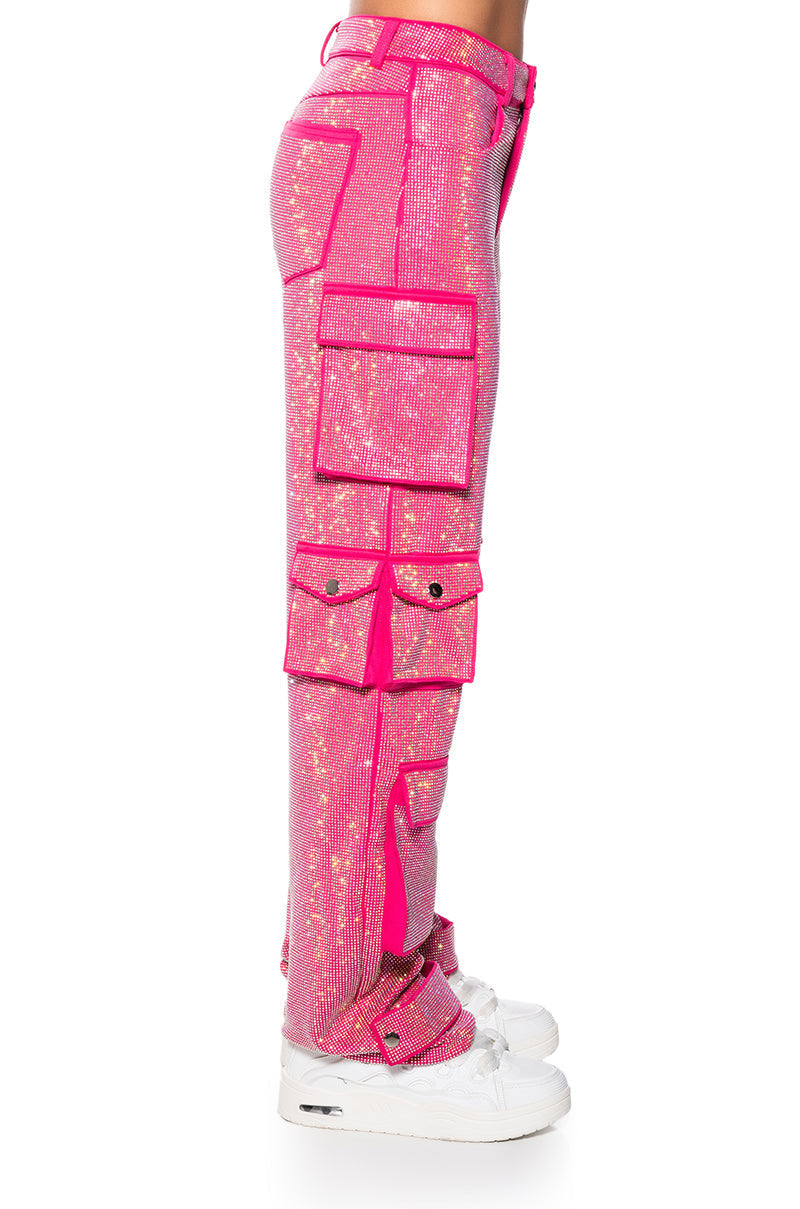 TAMARA RHINESTONE CARGO PANT