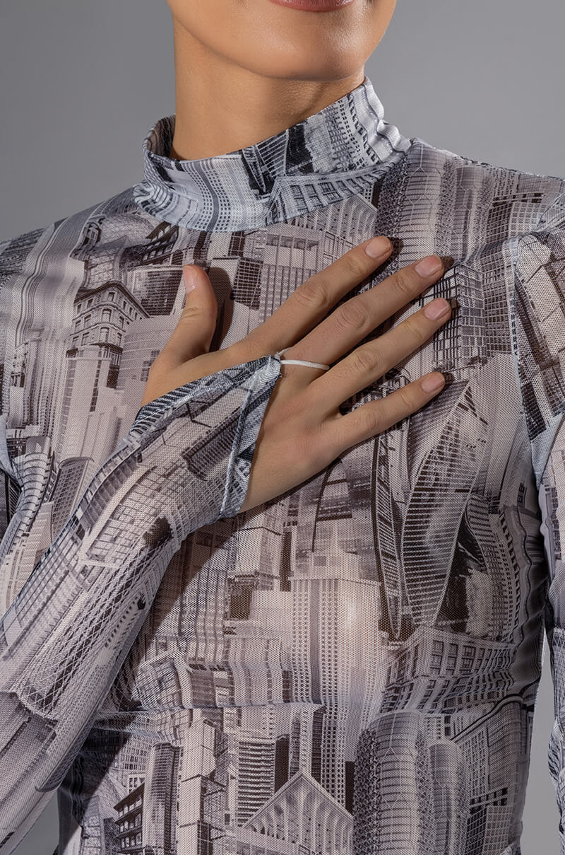 TAYA LONG SLEEVE MESH TOP
