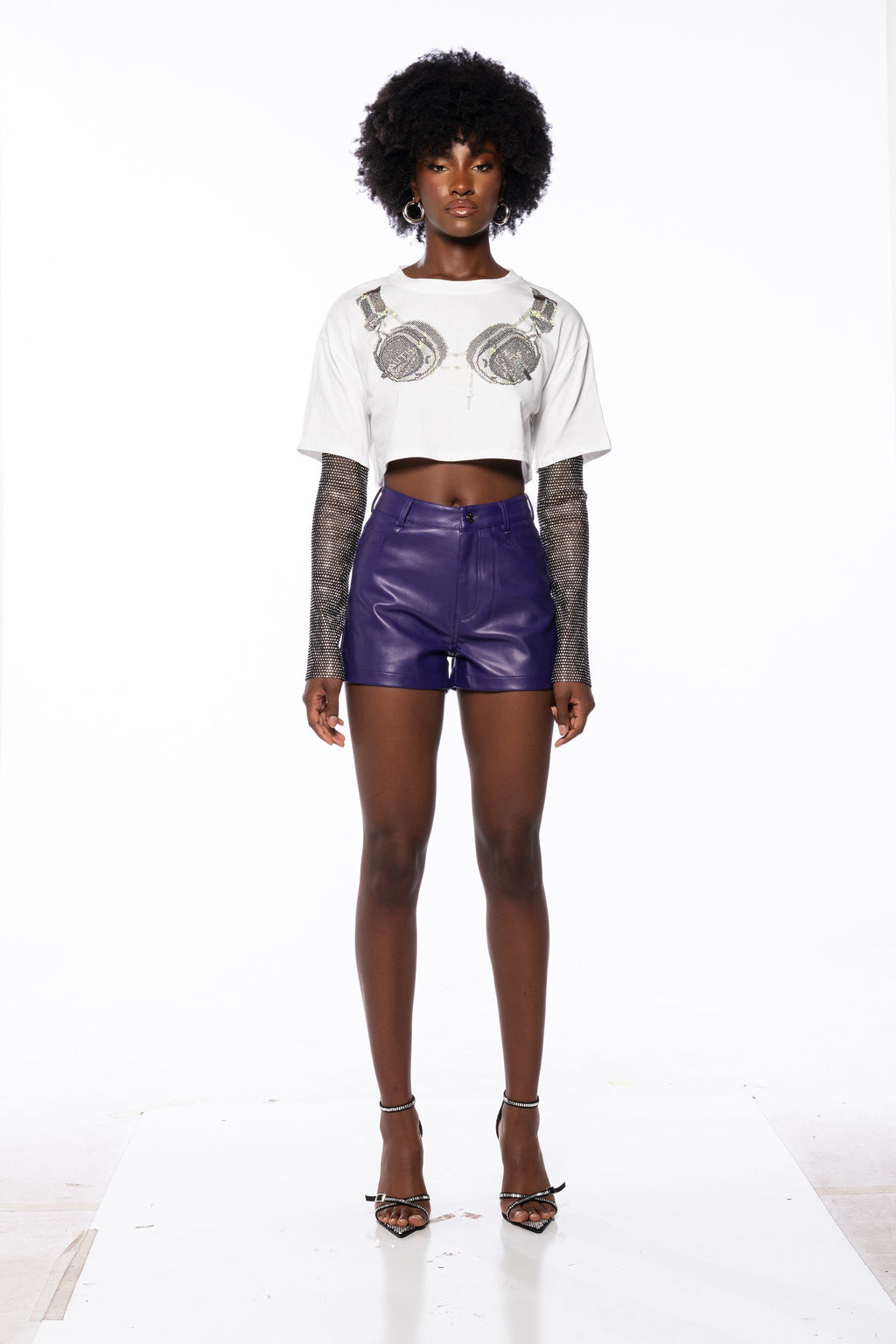 TE QUIERO FAUX LEATHER SHORT