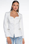 THAT'S AMORE SWEETHEART NECKLINE BLAZER