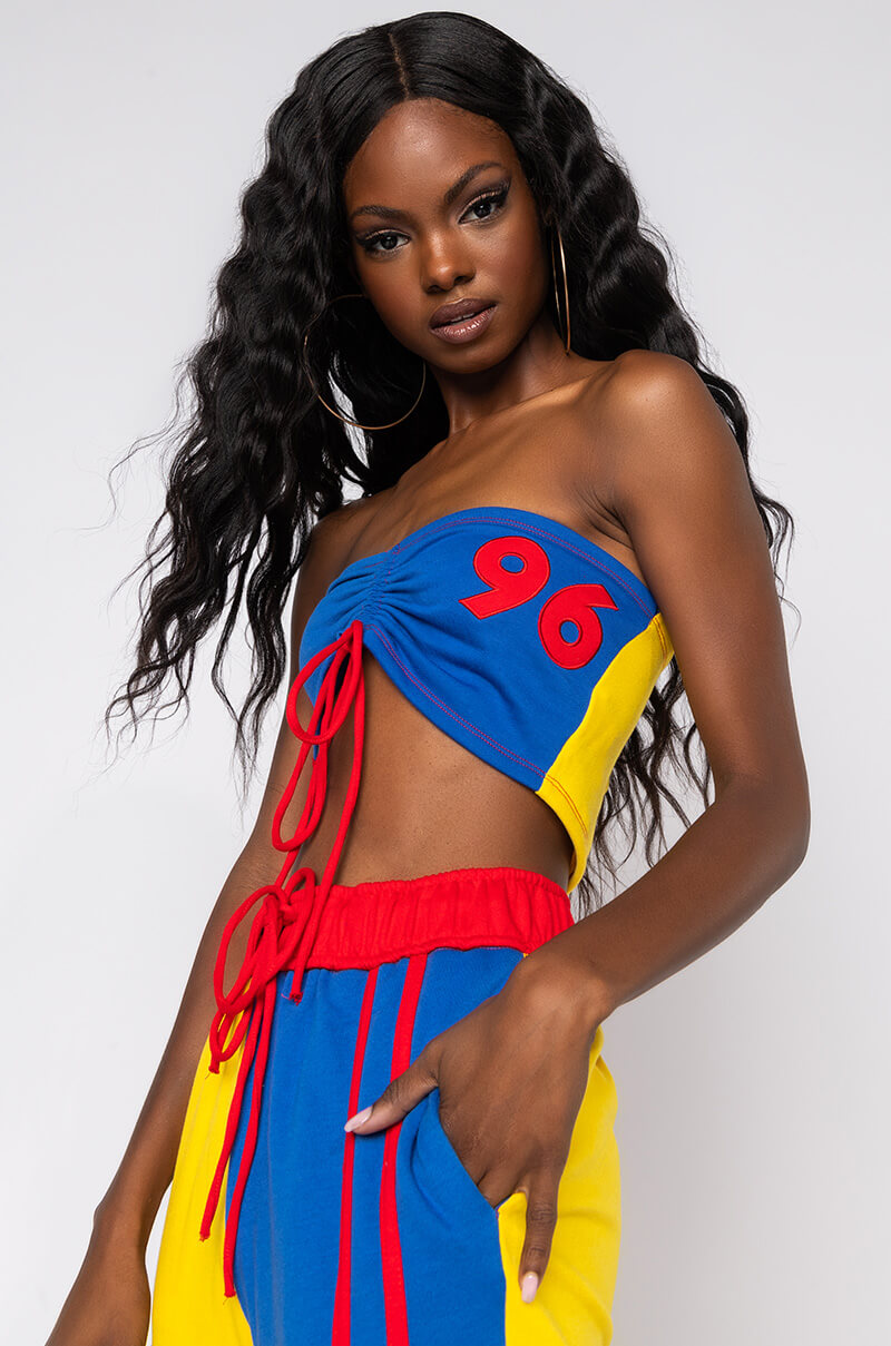 THE HEART BREAKER RUCHED BANDEAU TOP