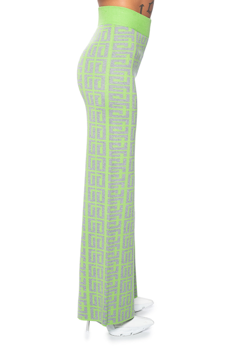 THERE SHE IS KNIT WIDE LEG HIGH WAIST PANT