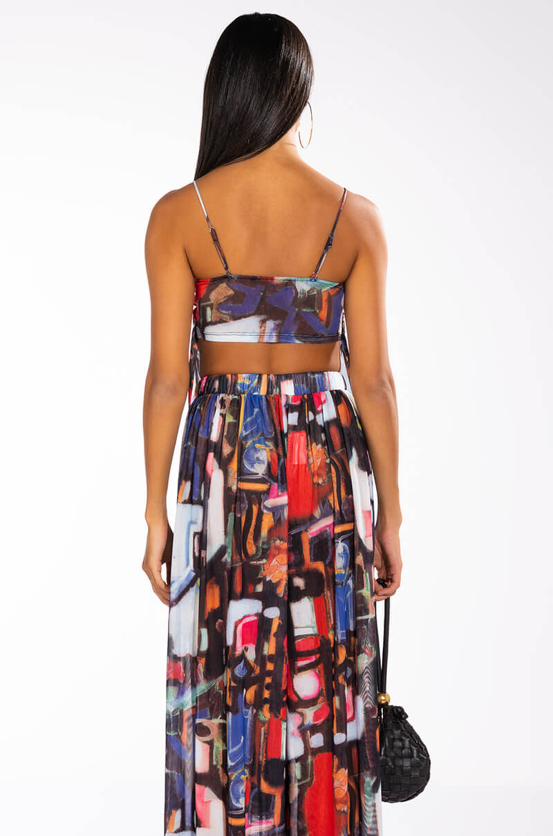 TIME TO SHINE LONGLINE MESH TOP