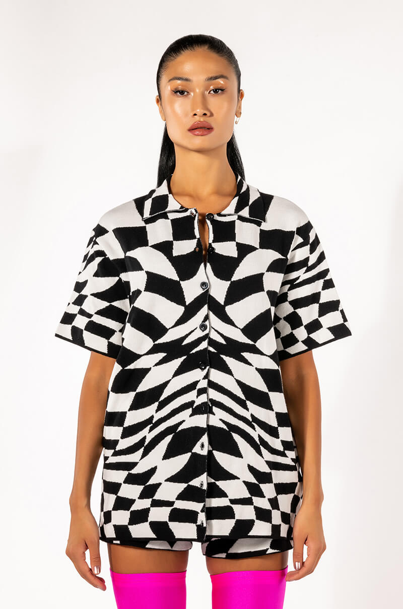 SKYLAR KNIT BUTTON DOWN TOP