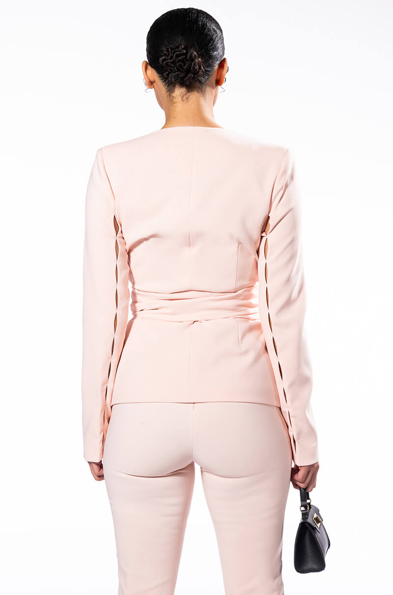 THE TINO SMALL KEY HOLE WRAP BLAZER