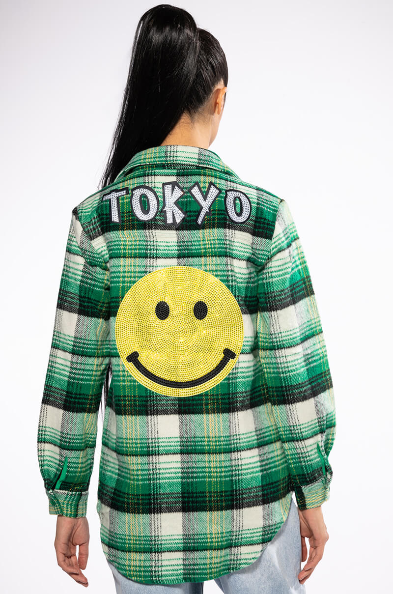 TOKYO STYLE EMBELLISHED PATCH BUTTON DOWN