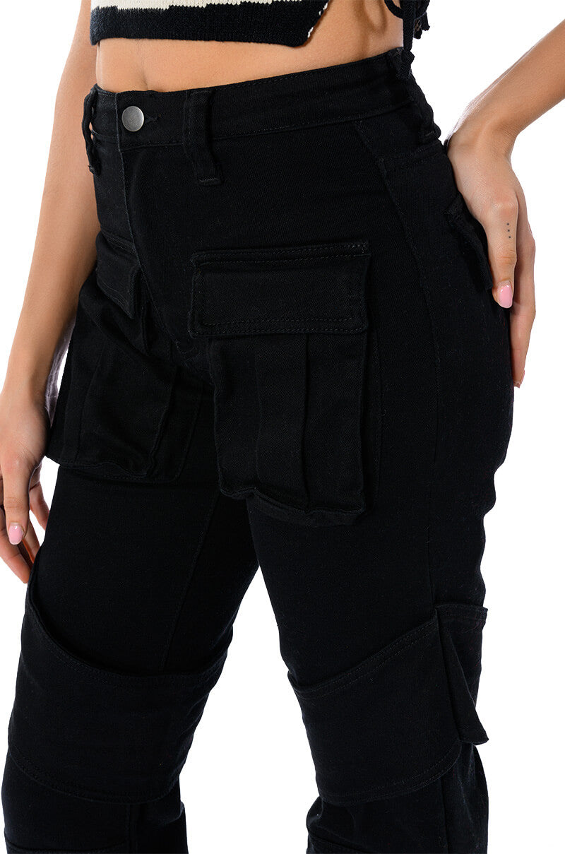 TOO COOL CARGO HIGH WAISTED JEANS