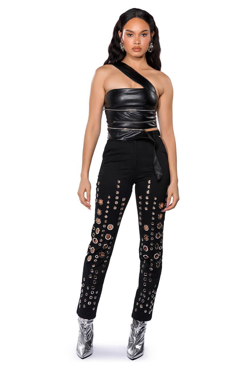 TOO MUCH FOR YOU HARDWARE DETAILED PANTS