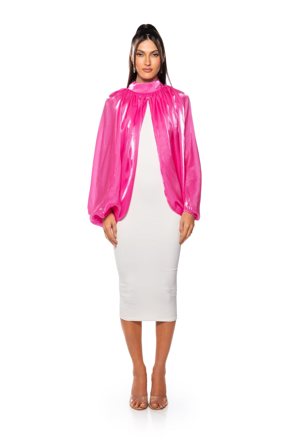 TRUE ELEGANCE LONG SLEEVE BLOUSE IN PINK