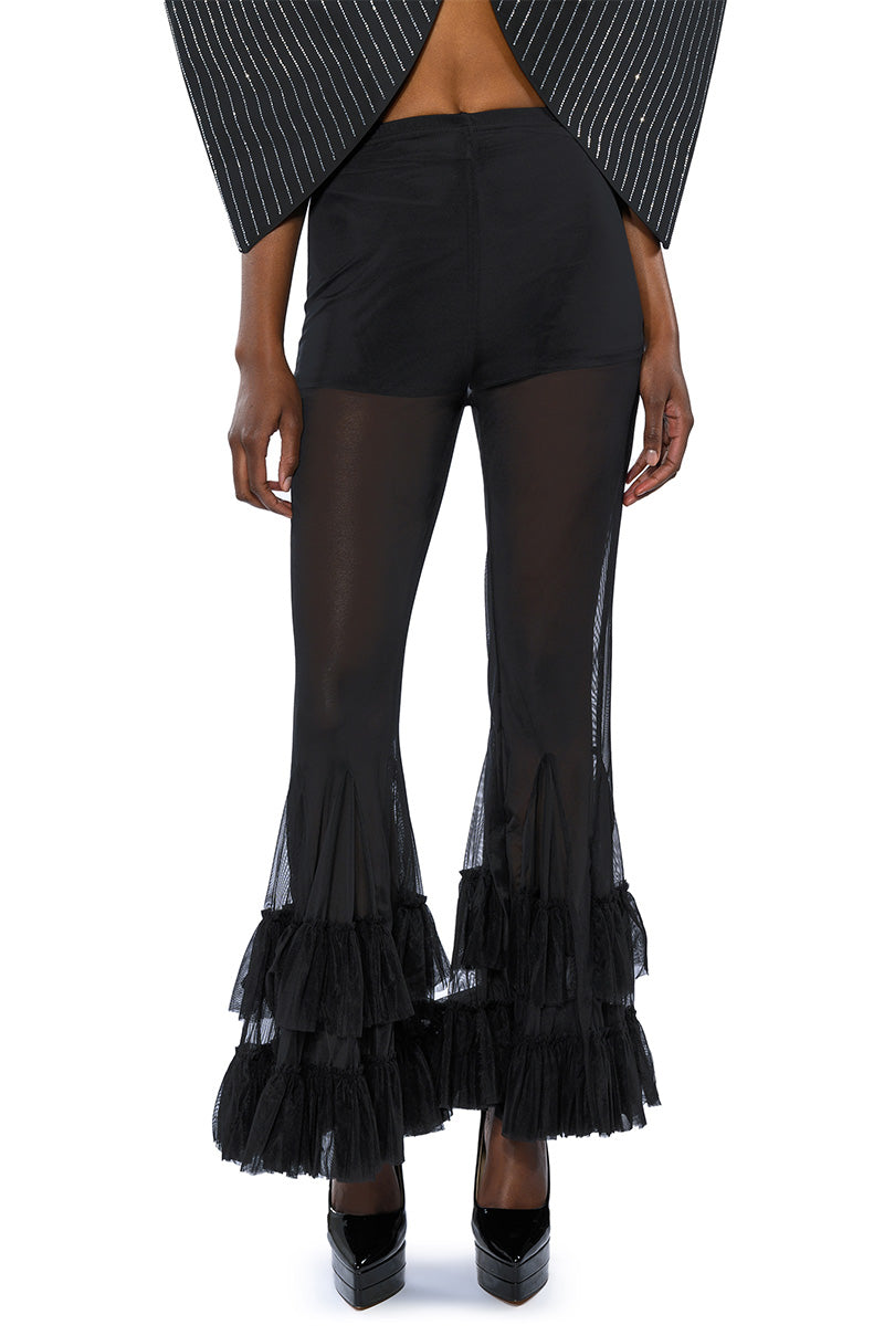 TRY AGAIN RUFFLED FLARE LEGGING