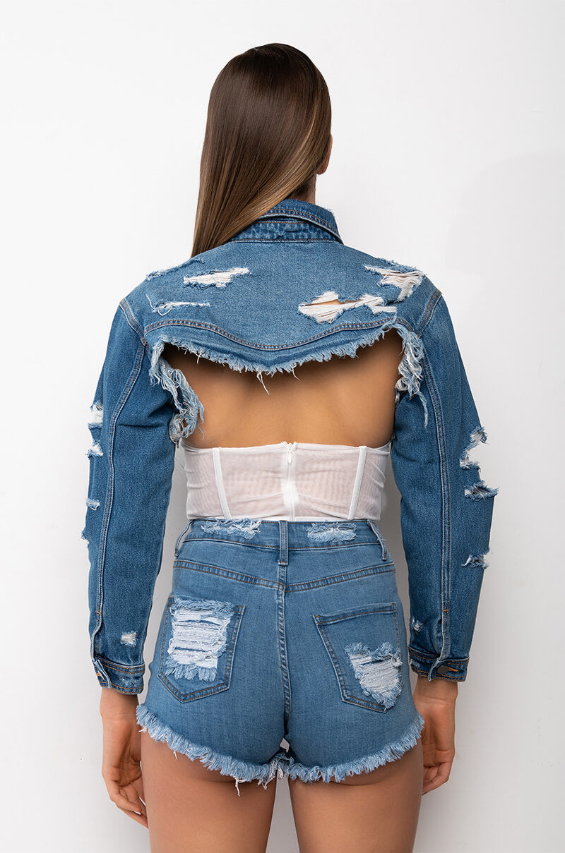 ULTRA CROP DENIM JACKET