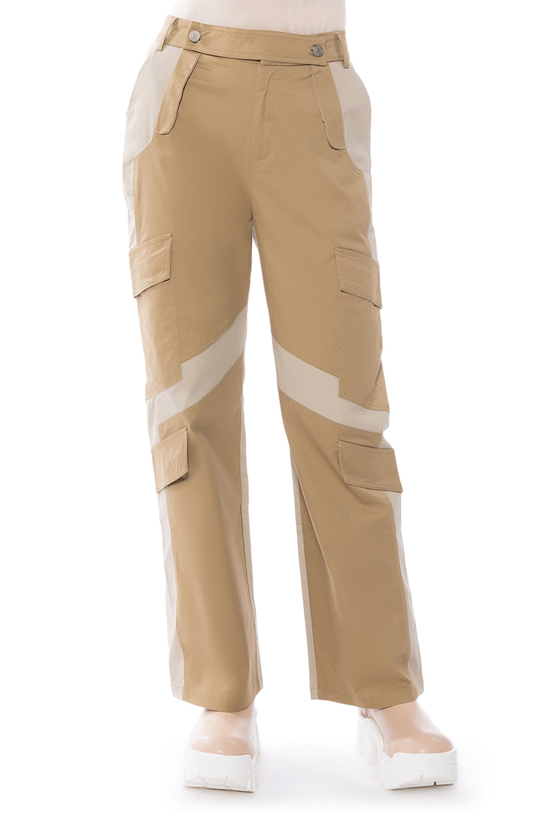 UNBOTHERED RELAXED COLORBLOCKED CARGOS