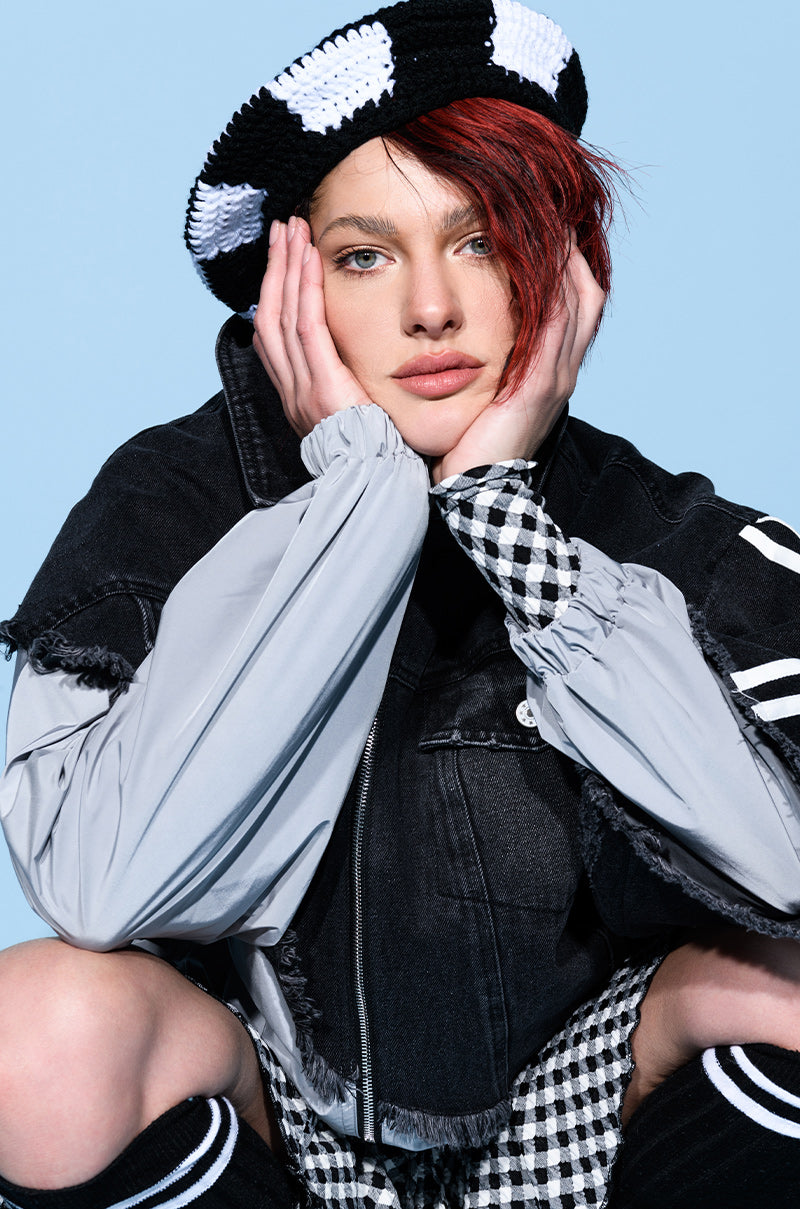 UNDECIDED DENIM BOMBER JACKET