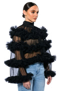 MULTI LAYER RUFFLES STATEMENT TOP