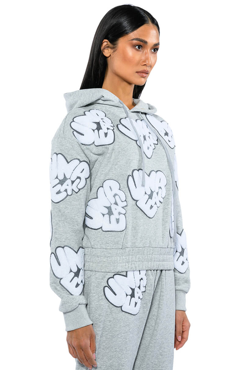 UNREAL HOODIE WITH PATCHES