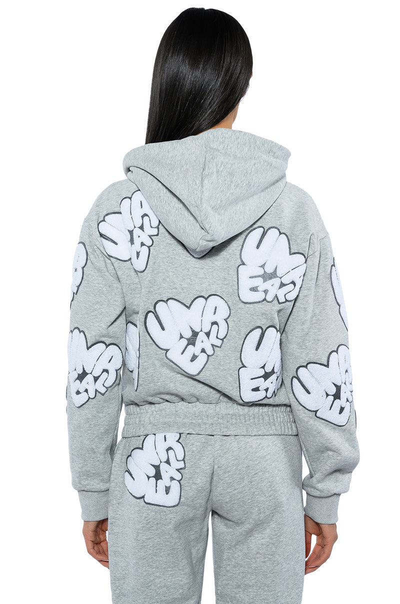 UNREAL HOODIE WITH PATCHES