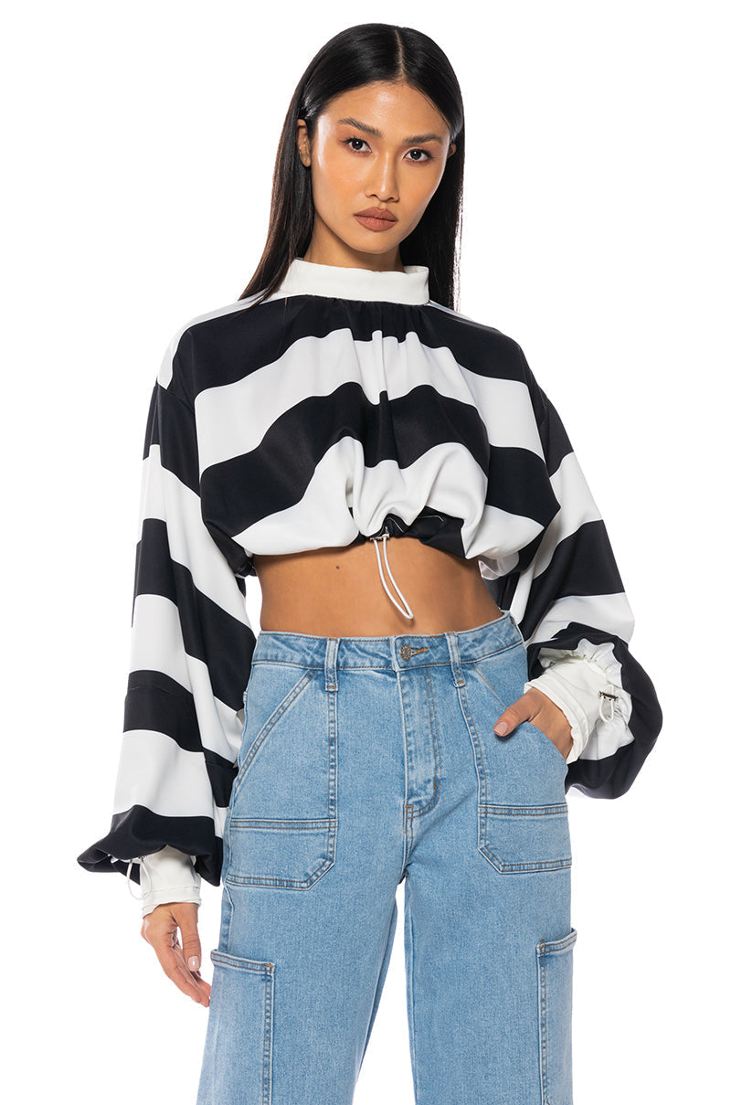 UP TO ME STRIPED BLOUSE
