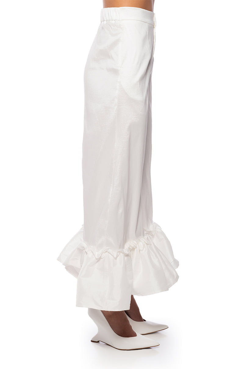 VERONA RUFFLE HEM TROUSER