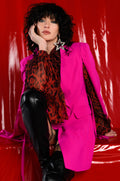 CAITLYNN TIE NECK SHEER BLOUSE
