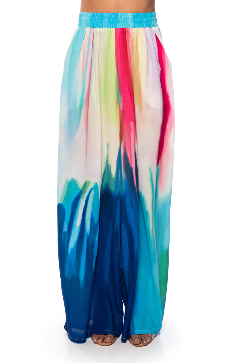 WATERCOLOR PALAZZO PANT