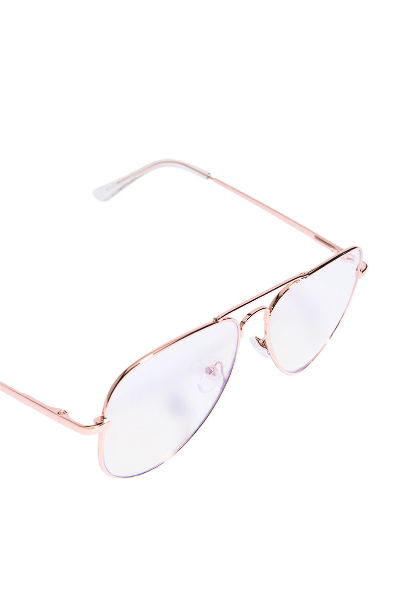 WDYM AVIATOR EYEWEAR IN ROSE GOLD