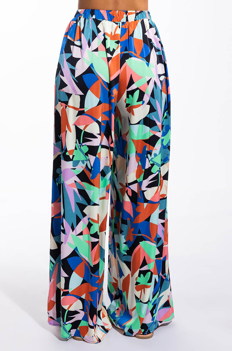 WHOLE LOTTA LOVIN HIGH WAIST SATIN WIDE LEG PANT