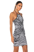 WILD CHILD ZEBRA PRINT MINI DRESS