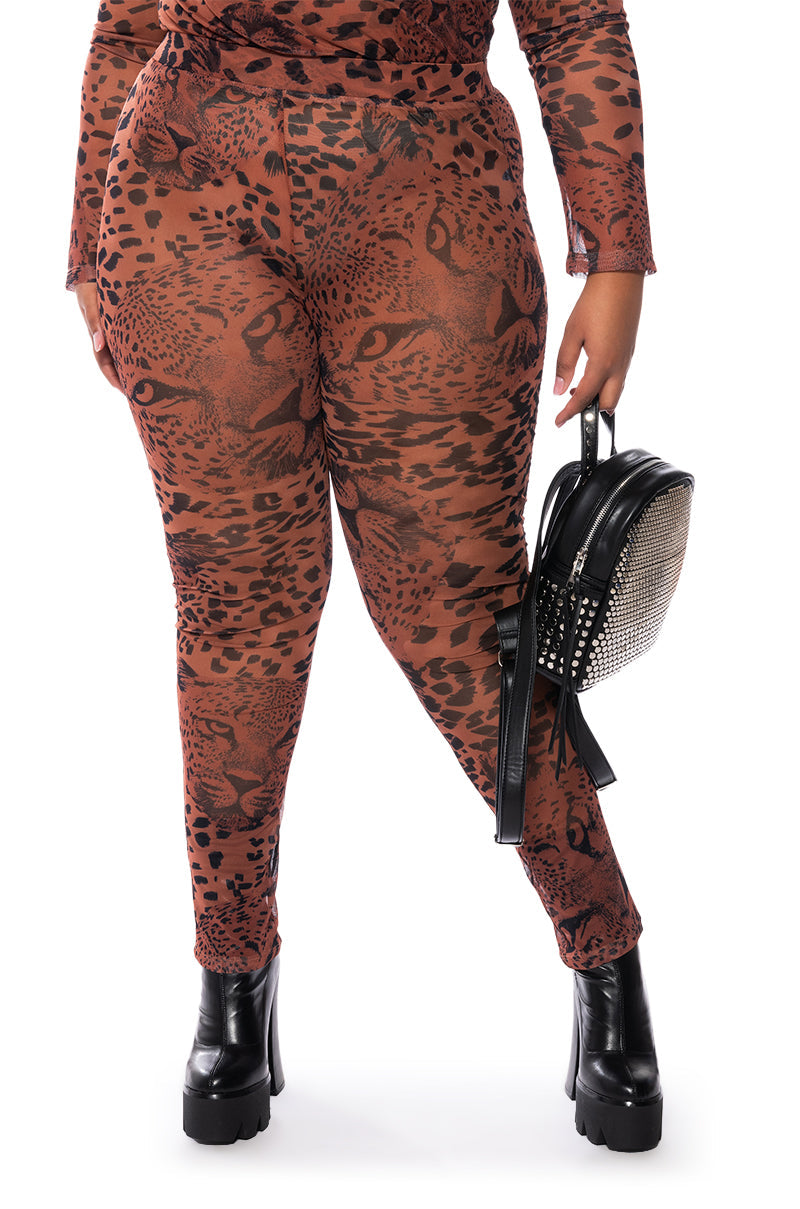 WILD CHEETAH PRINT LEGGINGS