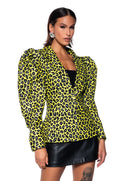 WILD SIDE YELLOW CHEETAH BLAZER