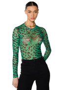 WILD THOUGHTS LONG SLEEVE MESH BODYSUIT