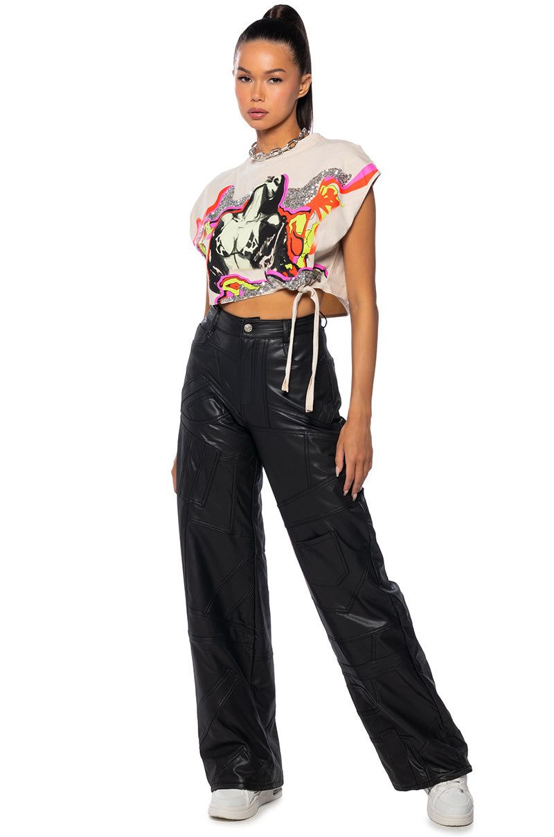 WILDIN OUT CUT OFF GRAFFITI TEE