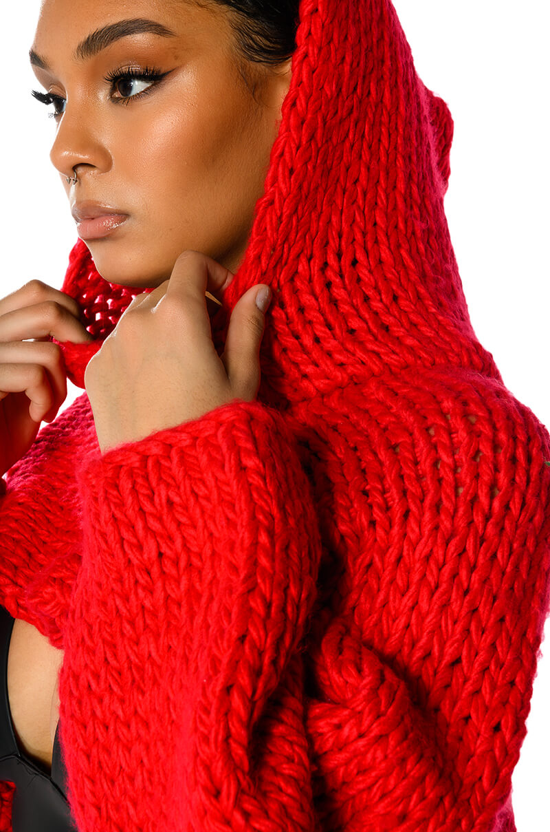 WILLA CROPPED HOODED SWEATER