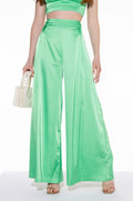 WISHFUL THINKING SATIN WIDE LEG PANT