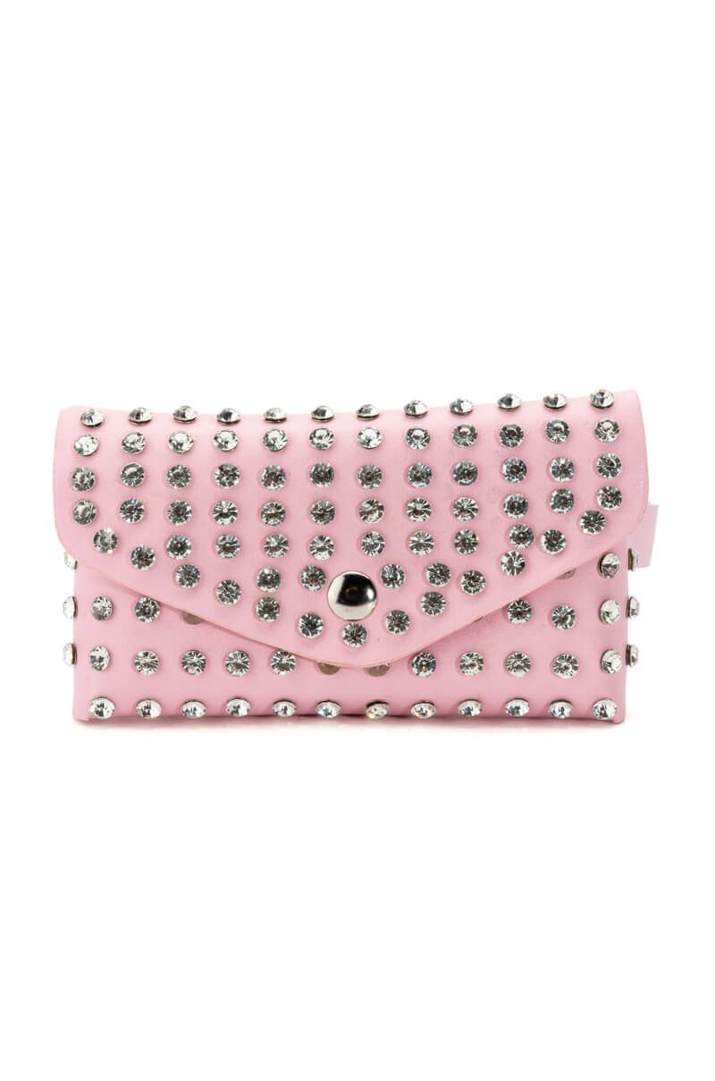 WOKE UP IN VEGAS RHINESTONE BELT BAG
