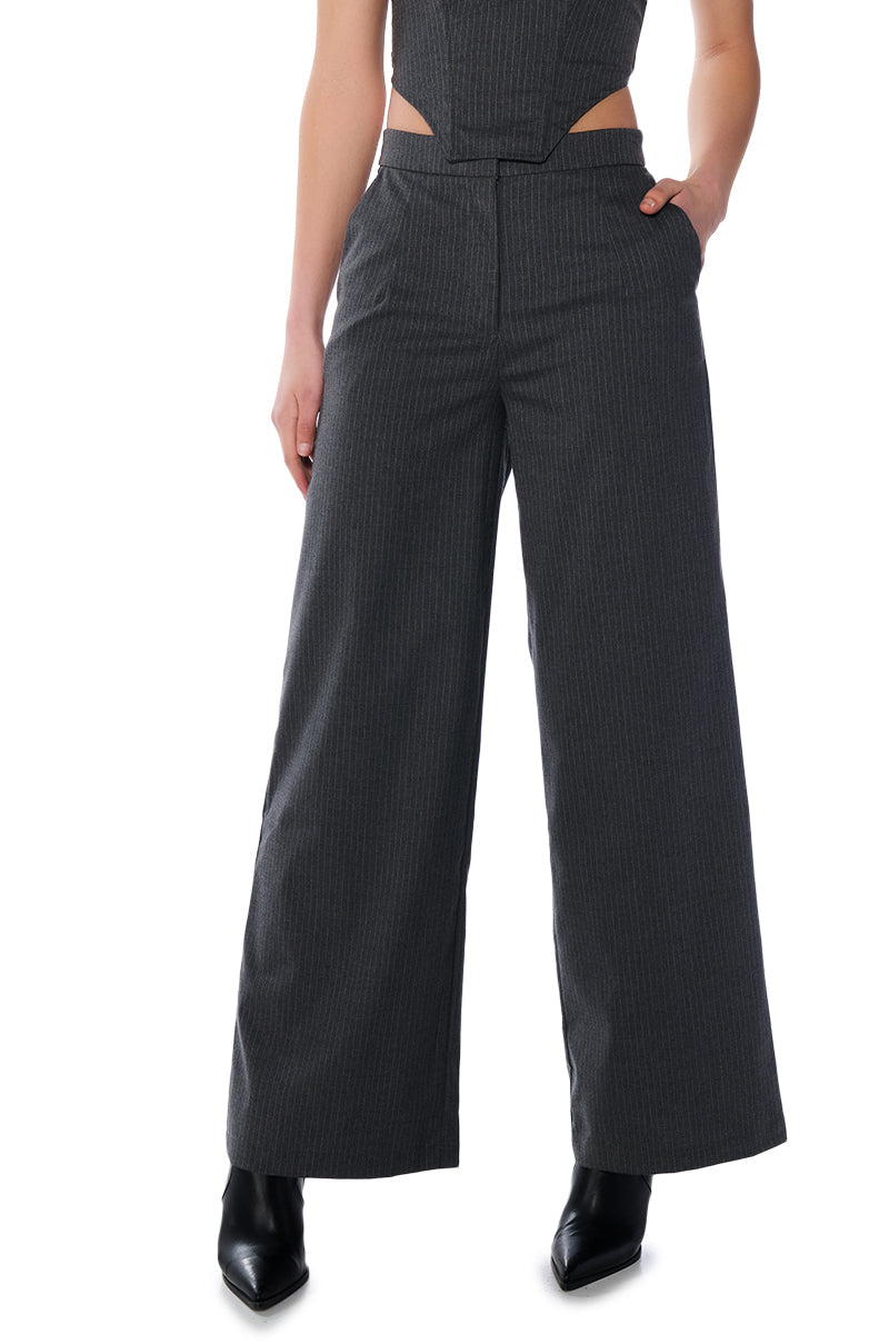 WORK HARD PLAY HARD WIDE LEG TROUSER