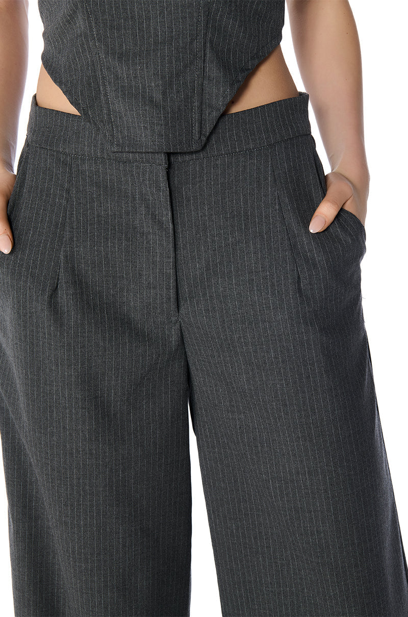 WORK HARD PLAY HARD WIDE LEG TROUSER