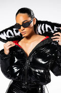 WORLD WIDE PATENT PUFFER WITH FUR COLLAR