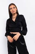 WRAP ME TIE FRONT BLOUSE