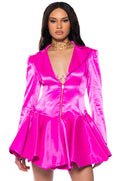 WREN LONG SLEEVE FIT AND FLARE MINI DRESS