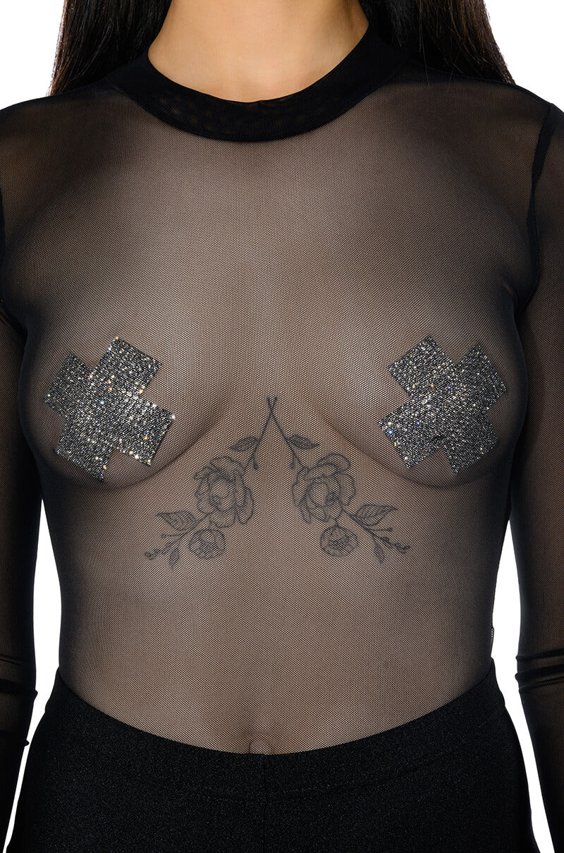 X MARKS THE SPOT EMBELLISHED NIP STICKER