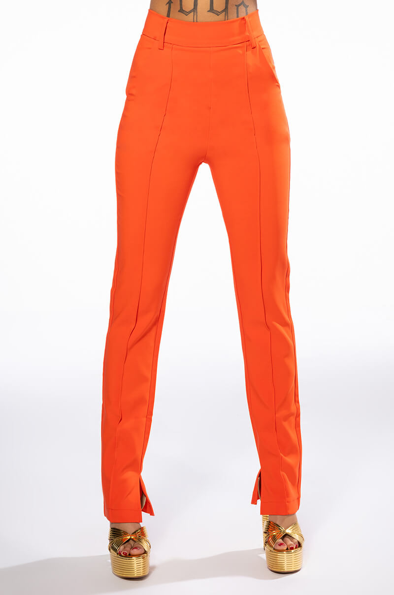 HIGH RISE STRAIGHT LEG TROUSER