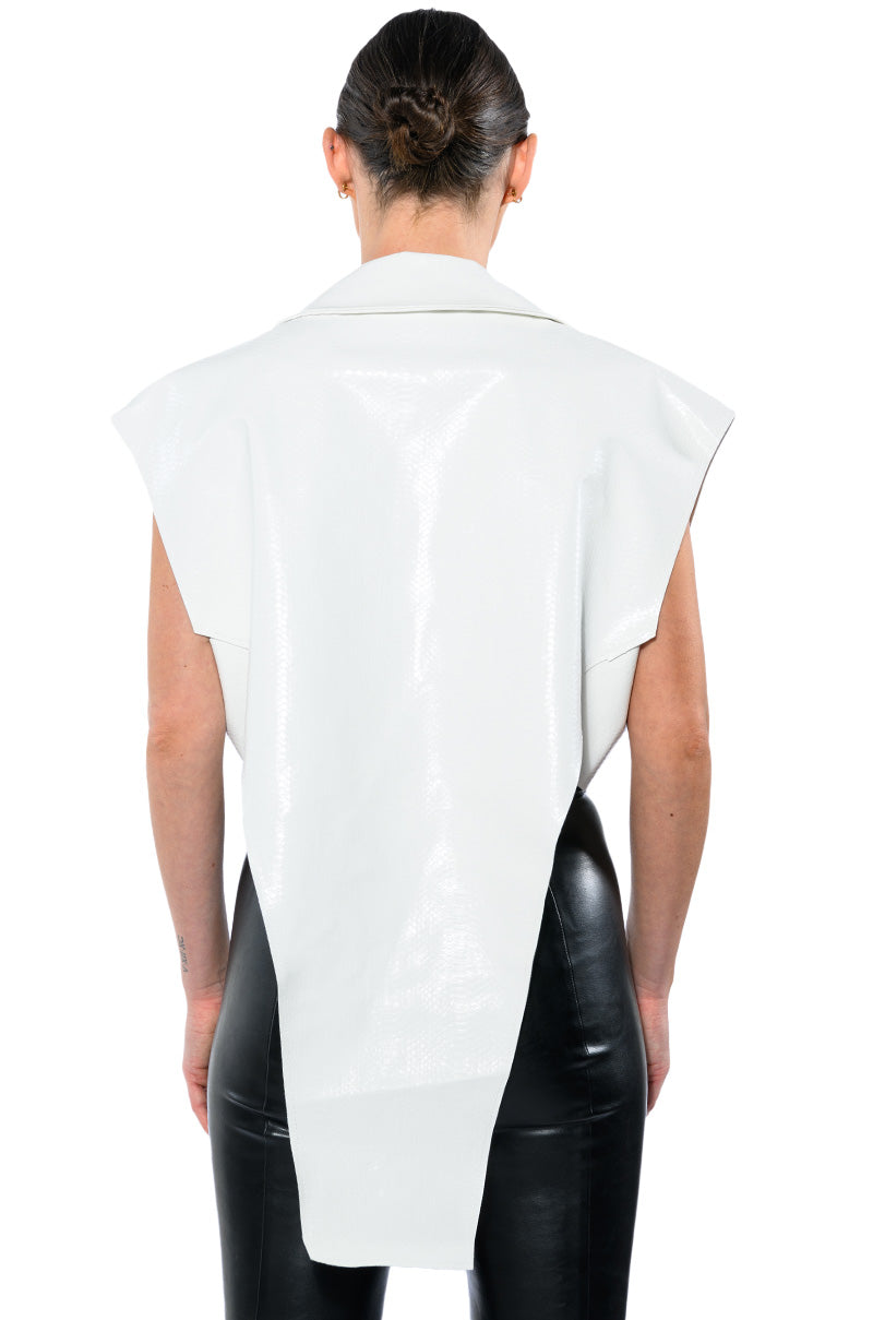 YOU ALREADY KNOW MOTO VEST WITH FRONT DRAPE