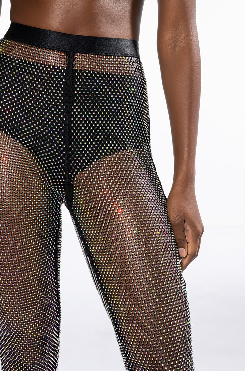 YOU CAN'T HANDLE THIS MESH RHINESTONE PANT