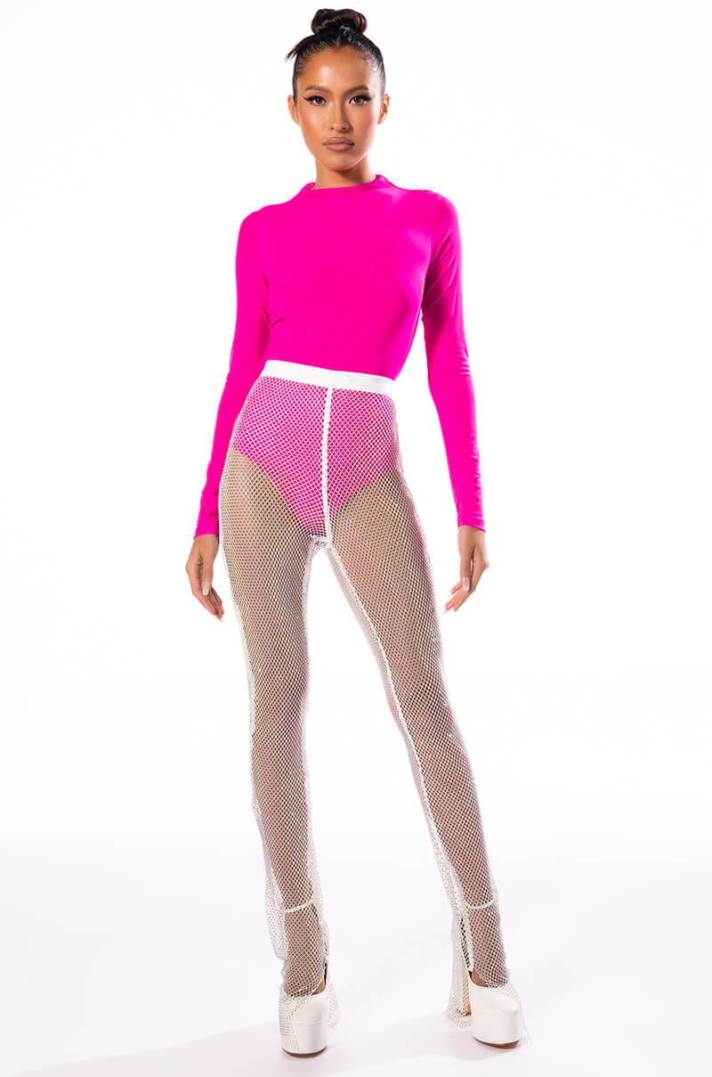 YOU CAN'T HANDLE THIS MESH RHINESTONE PANT